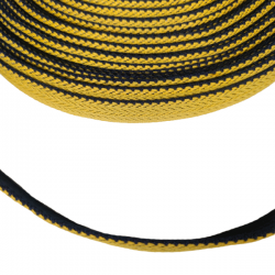 Belt Yellow and navy blue cotton webbing