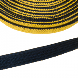 Cintas Belt Cincha de algodón amarillo y azul marino