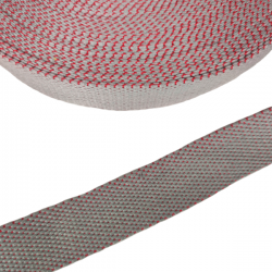Belt Grey and red cotton webbing