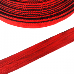 Belt Red and black cotton webbing