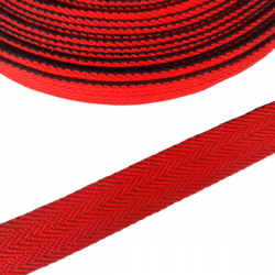 Ceinture Sangle de coton rouge et noir