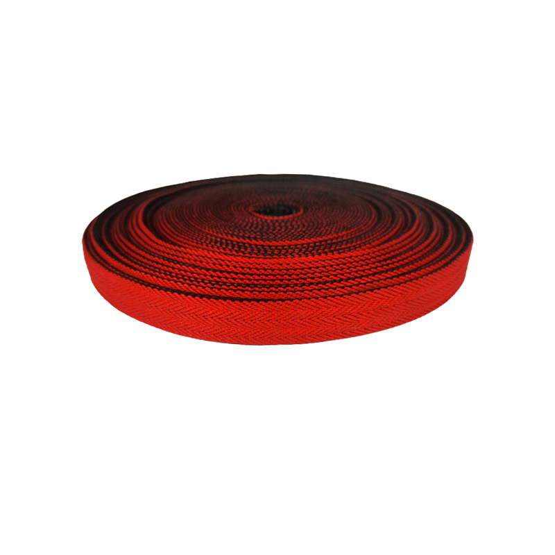 Belt Red and black cotton webbing