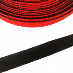 Belt Red and black cotton webbing