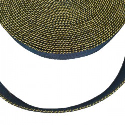 Cintas Belt Cincha de algodón azul marino y amarillo