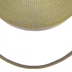 Ceinture Sangle de coton fine gris et jaune