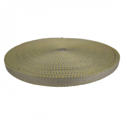 Belt Beige and yellow cotton webbing
