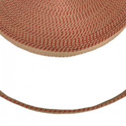 Ceinture Sangle de coton fine beige et rouge
