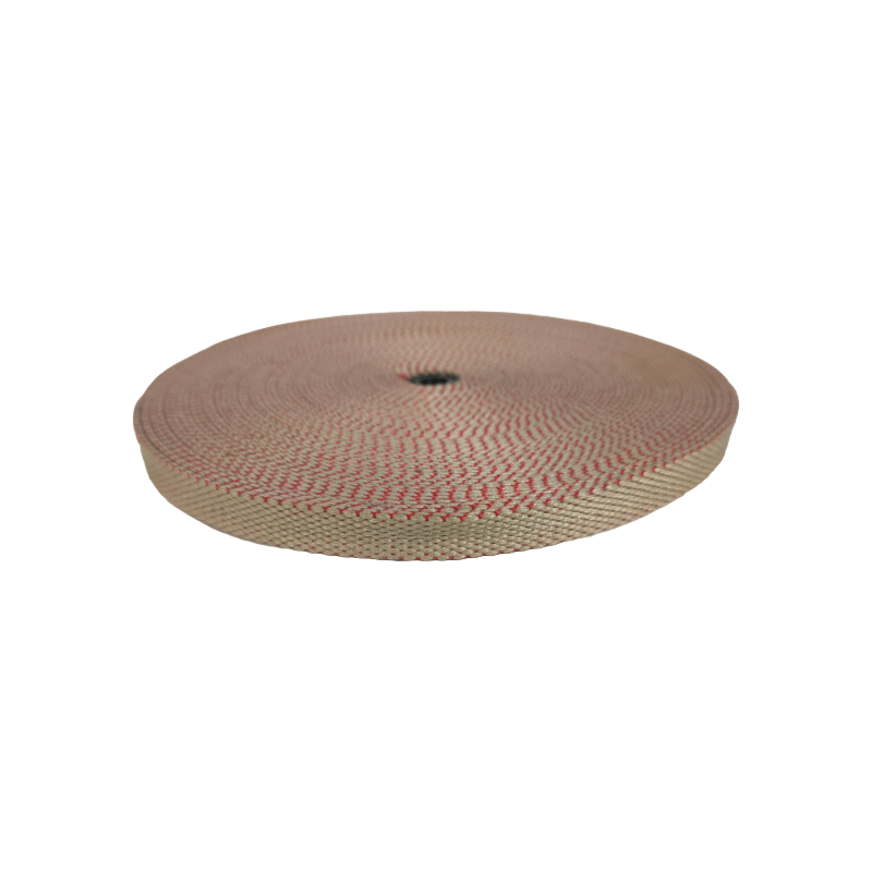 Cintas Belt Cincha de algodón fina beige y rojo