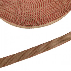 Cintas Belt Cincha de algodón fina beige y rojo
