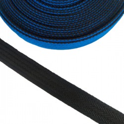 Belt Blue and black cotton webbing