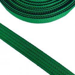 Belt Green and navy blue cotton webbing