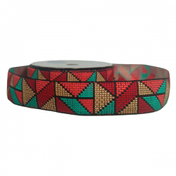 Braid Tape with coloured geometric shapes