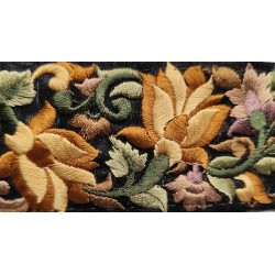 Home 5.5cm black and brown and green silk embroidery Babachic by Moodywood
