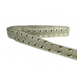 Home Light green ribbon embroidered with mirrors on 3cm tulle fabric Babachic by Moodywood