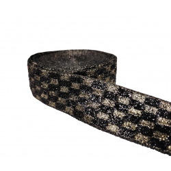 Inicio Cinta brillante en negro y dorado de 4,8cm Babachic by Moodywood