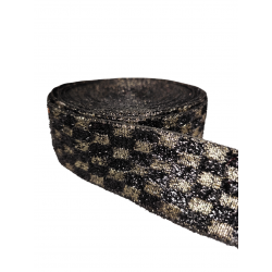 Home 1.9" Black and Gold Glitter Ribbon Babachic by Moodywood