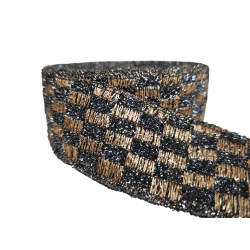 Home Grey and Silver Glitter Ribbon 4,8cm Babachic by Moodywood