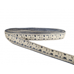 Inicio Cinta azul bordada en blanco y blanco roto de 3cm Babachic by Moodywood