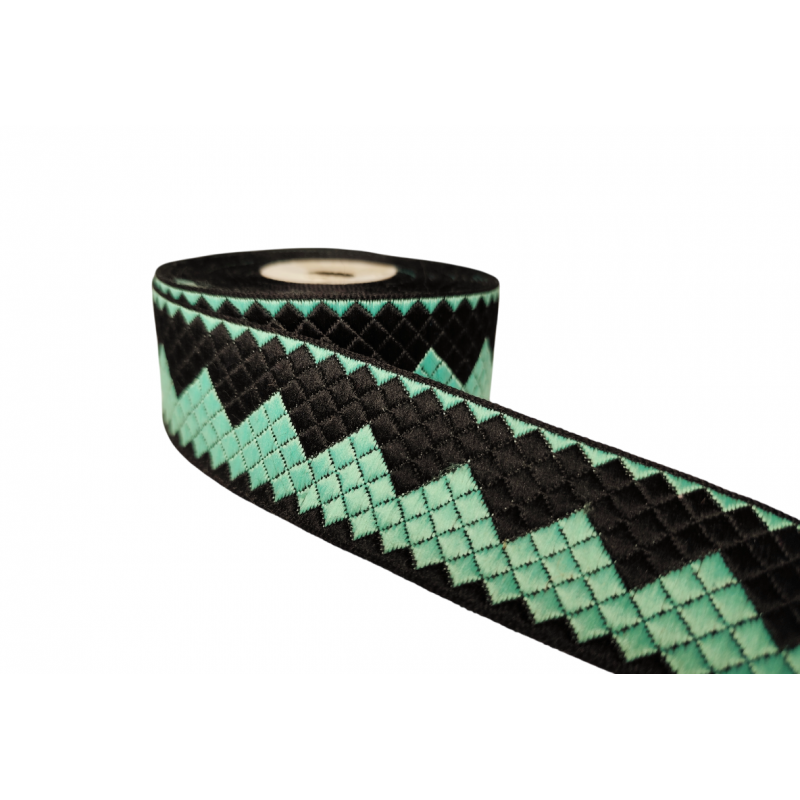 Home Cinta Zigzag negra y verde de 4cm Babachic by Moodywood