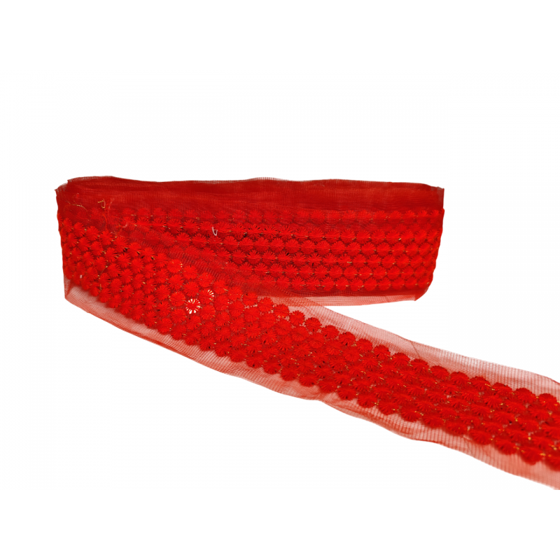 Inicio Cinta de lentejuelas en rojo de 60mm Babachic by Moodywood