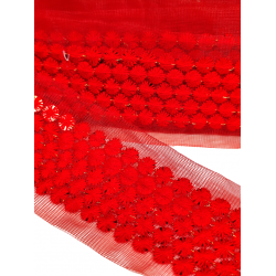 Inicio Cinta de lentejuelas en rojo de 60mm Babachic by Moodywood