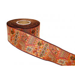 Home 5cm embroidered ribbon with floral and geometric motifs Babachic by Moodywood