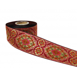 Home Beige Floral Embroidered Ribbon 5cm Babachic by Moodywood