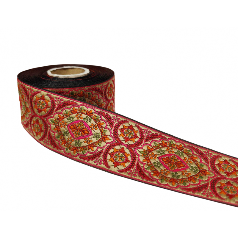 Home Beige Floral Embroidered Ribbon 5cm Babachic by Moodywood