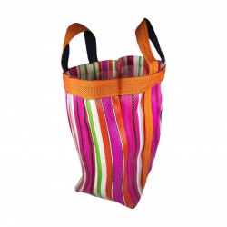 Babachic Mini Bag modelo Picnic color naranja, fucsia y blanco