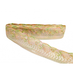 Inicio Cinta bordada con motivos florales en tonos pastel 4,5cm Babachic by Moodywood