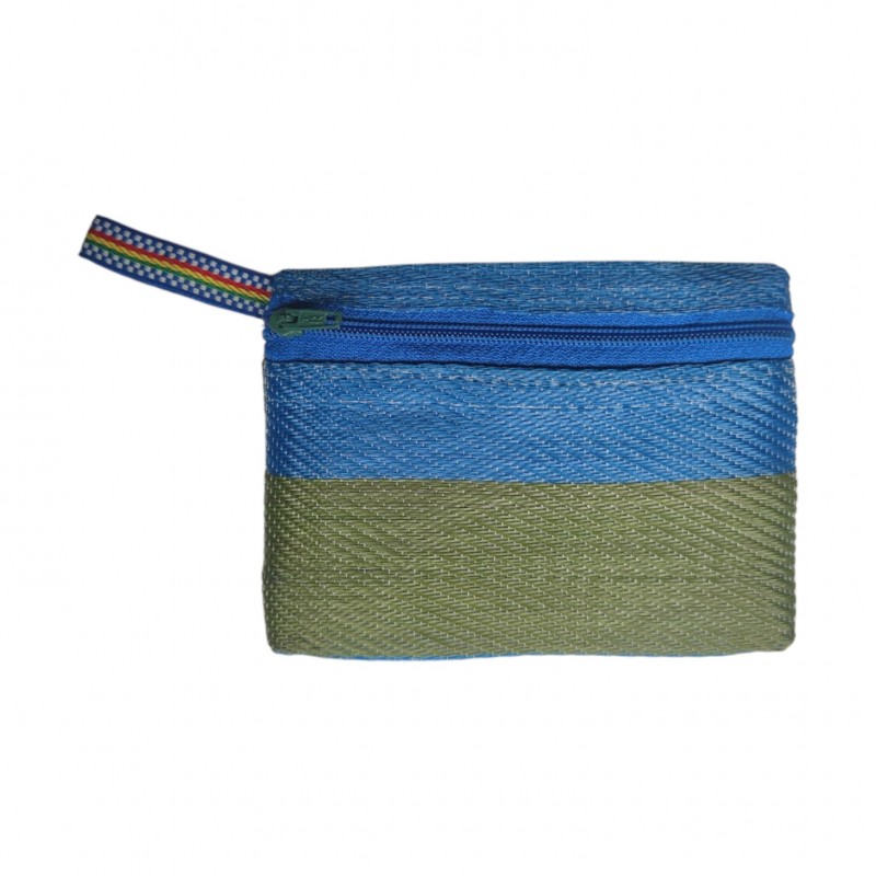 Pocket Pouch Monnaie de poche bleu et vert kaki babachic