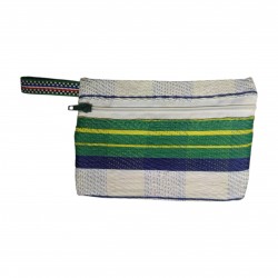 Pocket Pouch Monederito de bolsillo verde, azul, amarillo y blanco babachic