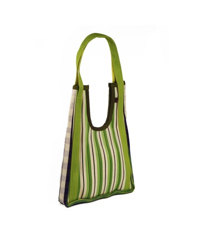 Hole Bag Mint & Navy: Bolso de Hombro Boho Reversible - Babachic