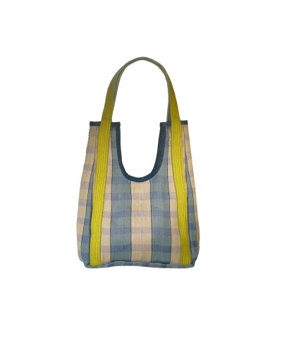 Hole Bag Lime Indigo: Bolso de Hombro Boho Reversible - Babachic