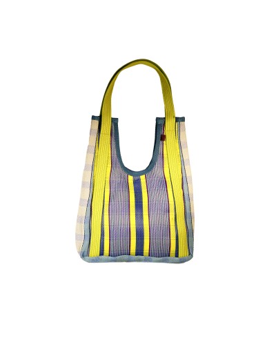 Hole Bag Lime Indigo: Bolso de Hombro Boho Reversible - Babachic