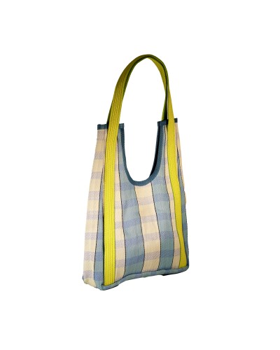 Hole Bag Lime Indigo: Bolso de Hombro Boho Reversible - Babachic