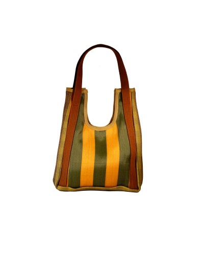 Hole Bag Cúrcuma: Bolso de Hombro Boho Reversible - Babachic