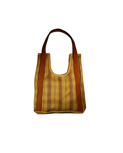 Hole Bag Cúrcuma: Bolso de Hombro Boho Reversible - Babachic