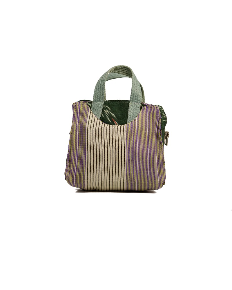 Bolso Z Purse Lavender Stripe: Diseño Ikat y Plástico Reciclado | Babachic Shop