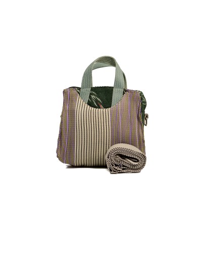 Bolso Z Purse Lavender Stripe: Diseño Ikat y Plástico Reciclado | Babachic Shop