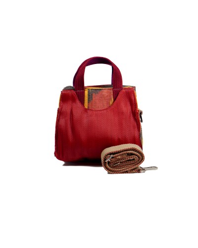 Sac Z Purse Écarlate: Design Ikat et Plastique Recyclé | Babachic Shop