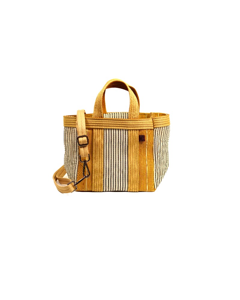 Babachic Picnic Xtra Mini Raffia Gold| Bolso de Mano y Bandolera Moderno