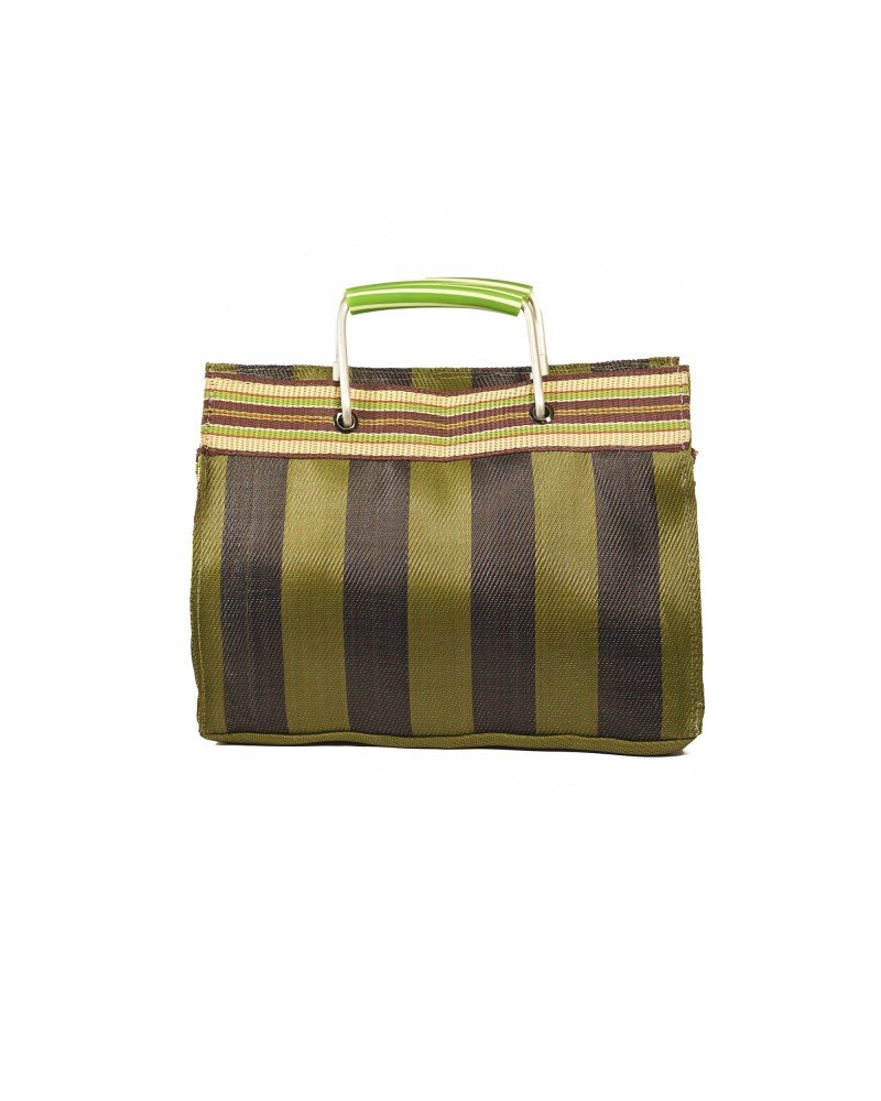 Babachic Shop - Sac Market Vintage Small Militaire - Cabas en plastique recyclé