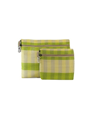 Pouches 2P Set Lima- Dúo de Estuches de Plástico Reciclado