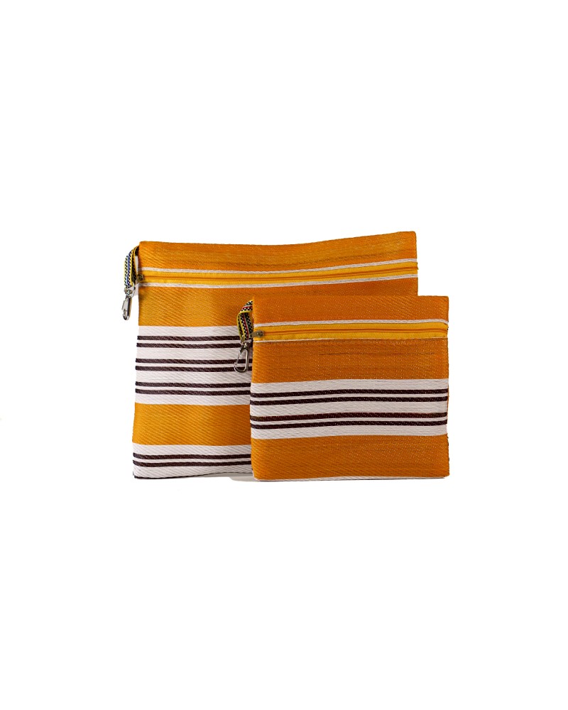 Pouches 2P Set Caléndula - Dúo de Estuches de Plástico Reciclado