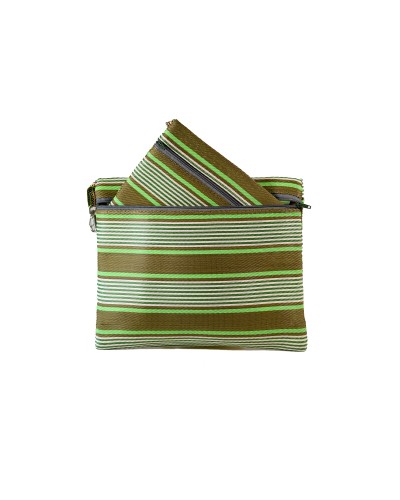 Pouches 2P Set Eucalipto - Dúo de Estuches de Plástico Reciclado