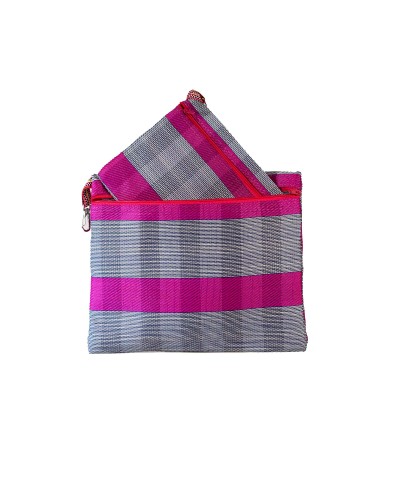 Pouches 2P Set Rosa - Dúo de Estuches de Plástico Reciclado