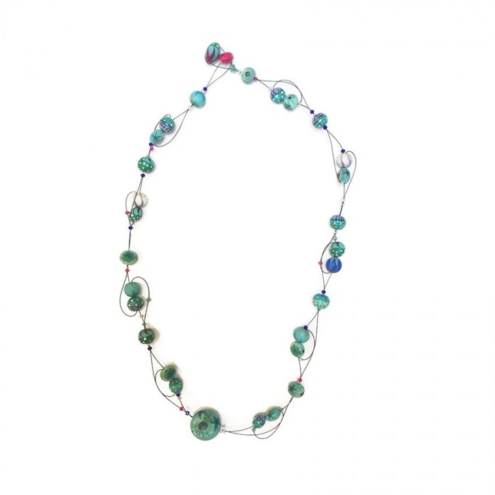 Short Light  necklace - Emerald