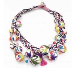 Braid necklace - Multicolor - Splash