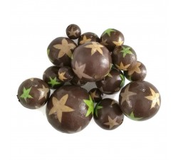 Stars Wooden beads - Stars - Brown and green Babachic by Moodywood